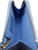 Chanel Blue Quilted Caviar Zip Coin Wallet Eb1125wcrde