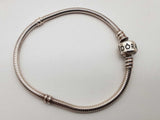 Pandora Moments 0.925 Sterling Silver Snake Bracelet 7 In Do0425lrde
