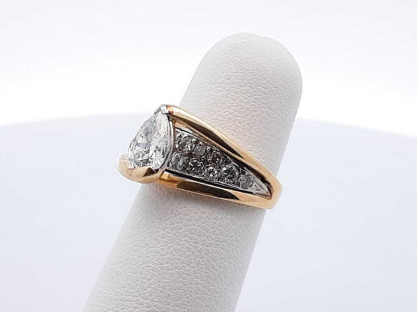 1.0 Cttw Diamond & 14k Yellow Gold Ring 4.5 Grams Size 4.25 Fw1224rxzdu