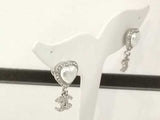 Chanel Faux Pearl & Strass Heart Cc Drop Earrings 8.3 Grams Mk0726lrzmia