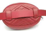Gucci Gg Marmont Quilted Chevron Red Leather Belt Bag Size 85/34 Eb0926wxzsa