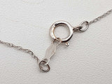 0.01 Carat Diamond 10k White Gold 1.3g Heart Pendant Chain 18.5 In Do0426ixde