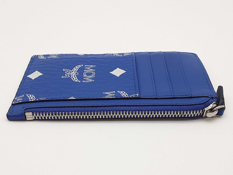 Mcm Aren Surf The Web Blue Visetos Card Holder Do0725crde
