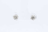 0.76 Cttw Diamond & 14k White Gold Stud Earrings 0.9 Grams Eb1224pxzdu