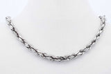 14k White Gold Rope Chain Necklace 6.9 Grams 20 Inch Eb0326wrxde