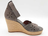Coach Kelsi Gray Suede Espadrille Sandal Heels Size Eu 37.5 Do0425lxde
