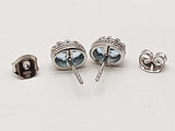 Blue Topaz 0.925 Sterling Silver 4.5g Necklace Stud Earrings Ensemble Do0925lide