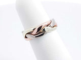 14k Tricolor Gold Braided Trinity Band Ring 7 Grams Size 4.75 Fw0226oexdu