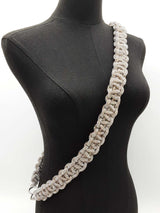 Panoptic Silver Rhinestone Crossbody Bag Strap Do1224wsde