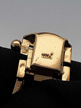 1.24 Cttw Diamond, Onyx, & 14k Gold Watch Link Bracelet 42g 8 Inch Fw1125lwrxdu