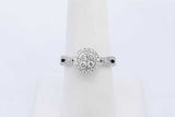 0.09cttw Diamond Ring In 14k White Gold 3.2 Grams Size 7 Eb0526oorde