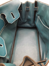 Hermes Birkin 35 Thalassa Blue Clemence Gold Hardware Handbag Do0825sxzxde