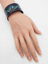 Hermès Brazil 30mm Extra Wide Enamel Bangle Bracelet 8 Inch Fw0326lrxdu