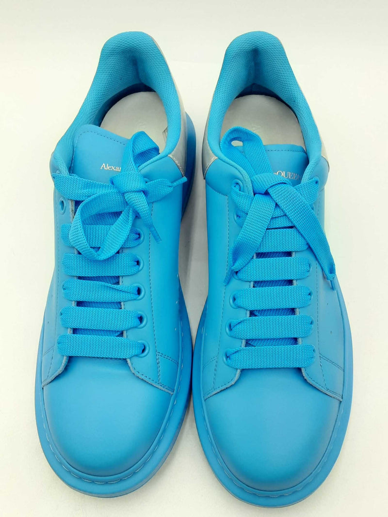 Alexander Mcqueen Oversized Blue Leather Low Top Sneakers Size 47 Eb0125lorsa