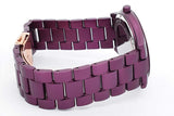 Michael Kors Slim Runway 42mm Purple Stainless Steel Quartz Watch 61.4 Grams Eb0726wrsa