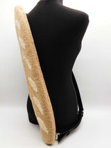Fendi Baguette Bread Tan Shearling Zipper Crossbody Pouch Bag Do0526ixzde