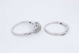 0.07cttw Diamond 10k White Gold Wedding Set 3.5 Grams Size 7.25 Eb0626lcrdu