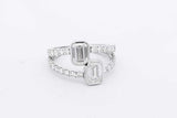 2.86cttw Lab Grown Diamond Ring 14k White Gold 3.9 Grams Size 6.75 Eb0826lxrxsa