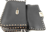 Valentino Garavani Rockstud Black Leather Crossbody Bag Eb0826rxzsa