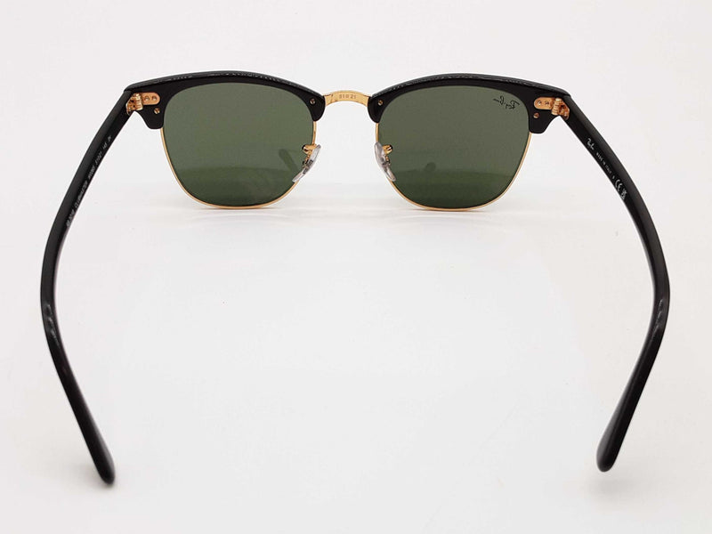 Ray- Ban Rb3016 Clubmaster Black Gold Frames Green Lens Sunglasses Eb1024rxde