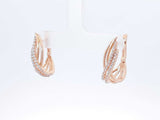 14k Rose Gold & Cubic Zirconia Crossover Leverback Earrings 4.5 Gram Fw0924lerdu