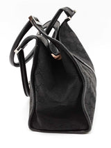 Gucci Jackie Bardot Black Gg Canvas Shoulder Bag Eb0726oxzde