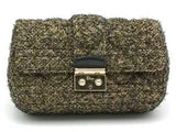 Christian Dior Miss Dior Tweed Gold Crossbody Aa1026pzxsa