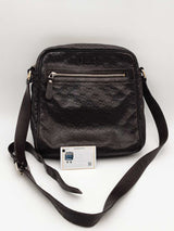 Gucci Guccissima Dark Brown Leather Messenger Crossbody Bag Eb0426lrxsa