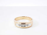 0.35 Cttw Channel-set Diamond & 10k Yellow Gold Ring 6.4 Grams Size 11.25 Fw0726wrzdu