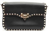 Valentino Garavani Rockstud Black Leather Crossbody Bag Eb0826rxzsa
