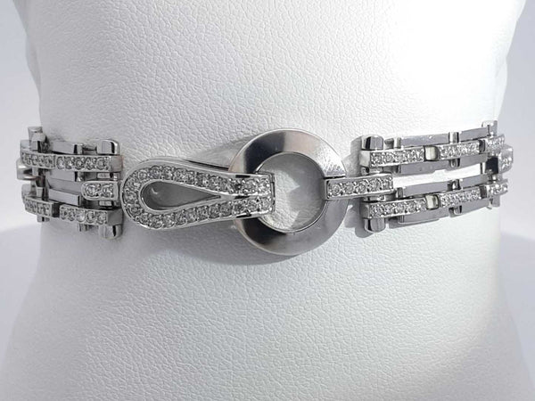 1.17 Cttw Diamond 14k White Gold 22.1 Grams Fancy Bracelet 7 In Aa0725lwxzsa