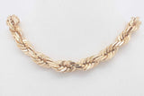 14k Yellow Gold Rope Chain Necklace 54 Grams 21.5 Inch