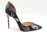 Christian Louboutin Iriza Printed Denim Pumps Size 37 Eb1225lxzdu