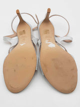 Stuart Weitzman Mariposa Glitter Leather Heels Size 7.5 Eb0526oxsa