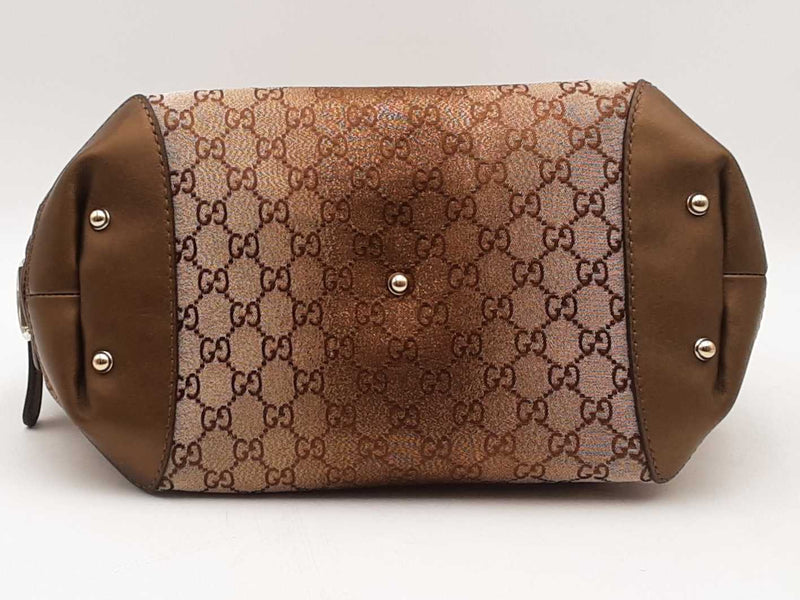 Gucci Metallic Top Handle Heart Bit Gold Handbag Aa0925wxzsa