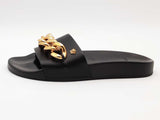 Versace Medusa Chain Slides Black Size 9 Aa0726crsa