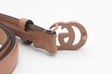 Gucci Brown Leather Belt With Double G Buckle Size 70/28 Eb0726lxzsa
