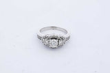0.72cttw Diamond Ring In 14k White Gold 5.2 Grams Size 5.5 Eb0725wxzde