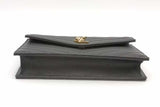 Yves Saint Laurent Cassandre Envelope Black Leather Chain Wallet Eb1026rxzsa