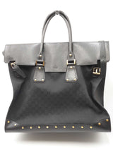 Gucci Black Gg Canvas/leather Travel Tote Bag Sd0925rzxdu