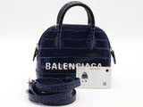 Balenciaga Ville Xxs Top Handle Blue Handbag Aa0826wzxsa