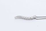 Diamond Journey Pendant & Chain In 14k White Gold 5.2 Grams 20 Inch Eb1224oxedu