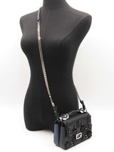 Fendi Flowerland Micro Double Baguette In Bicolor Vitello Dolce Fw0225pzxdu