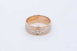 14k Yellow Gold Cross Engraved Wedding Band 7.7 Grams Size 10.5 Eb0626rxzde