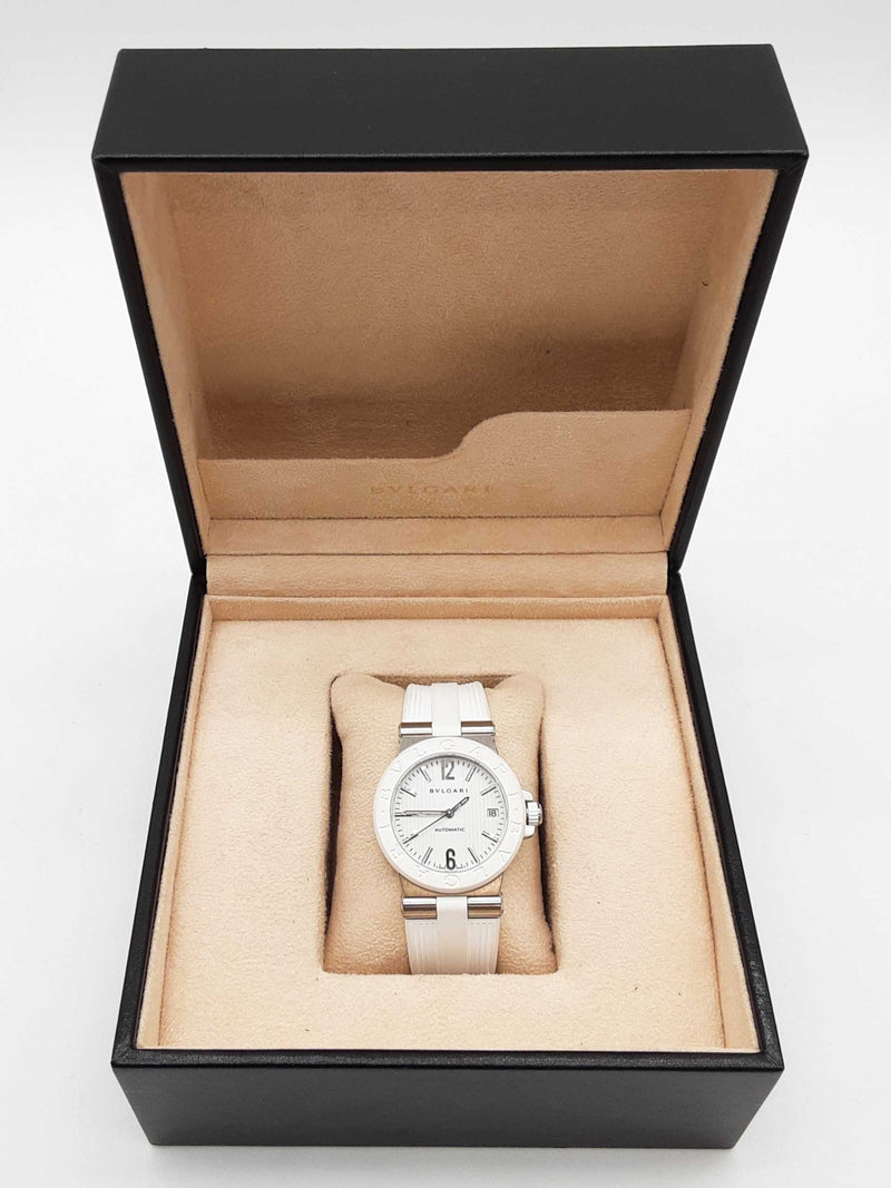 Bvlgari Dg35sv Diagono 35 White Dial Steel Case Automatic Watch Do0624lexzde