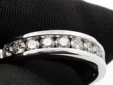 0.77 Cttw Diamond & 14k White Gold Channel-set Wedding Ring 3.9 Grams Size 8.75 Fw0726crxdu