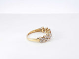 0.63 Cttw Diamond 18k Gold Heart Link Half Eternity Ring 2.2g Size 6 Fw0826oixdu