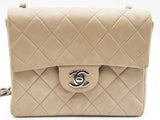 Chanel Mini Classic Flap Bag In Taupe Diamond-quilted Lambskin Fw0226lzxzdu