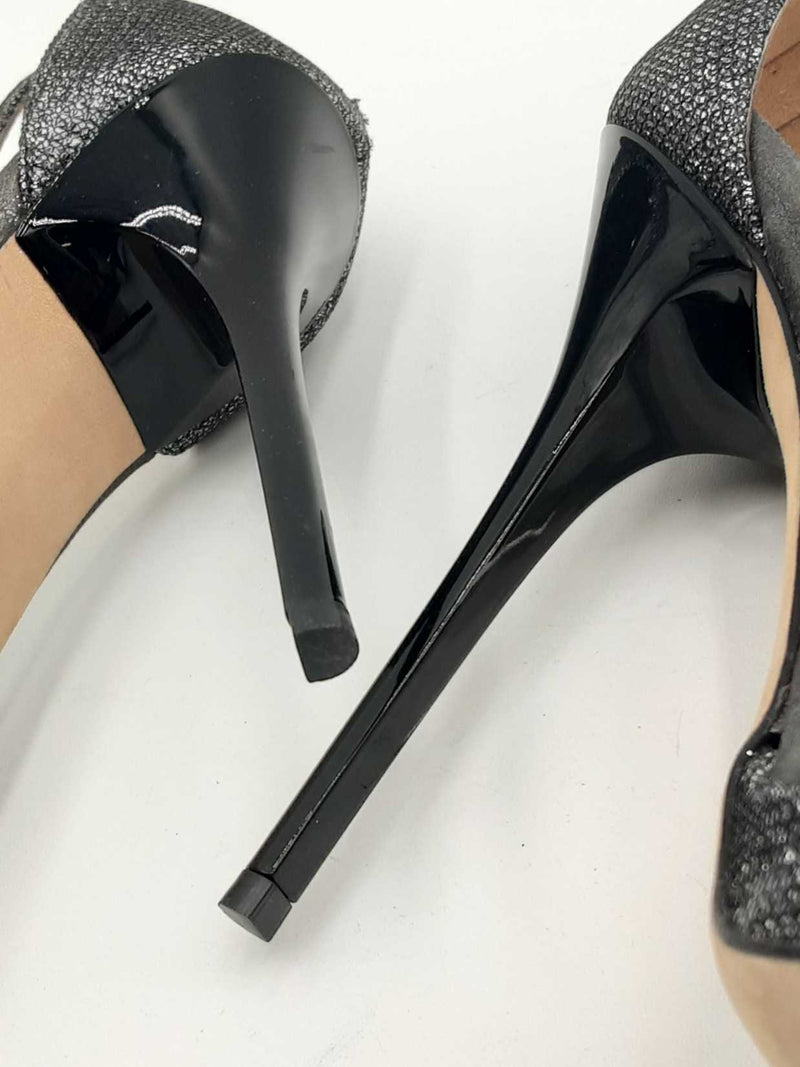 Jimmy Choo Gray Metallic Heels Size 39.5 Eb0923lxzsa