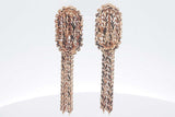 14k Yellow Gold Waterfall Tassel Omega Back Earrings 10.7 Grams Eb0426cxzsa